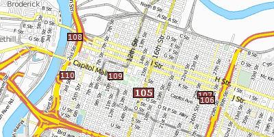 Stadtplan Sacramento Kalifornien